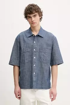 Хлопковая рубашка Sunflower, темно-синий