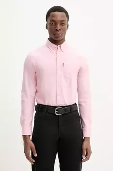 Хлопковая рубашка Superdry, розовый