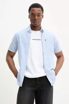 Хлопковая рубашка Superdry, синий