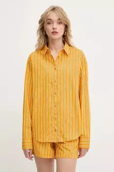 Хлопковая рубашка TANDAM Silvian Heach, оранжевый