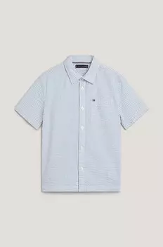 Хлопковая рубашка Tommy Hilfiger для мальчиков, синий
