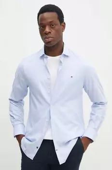 Хлопковая рубашка Tommy Hilfiger, синий