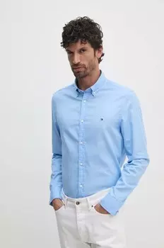 Хлопковая рубашка Tommy Hilfiger, синий