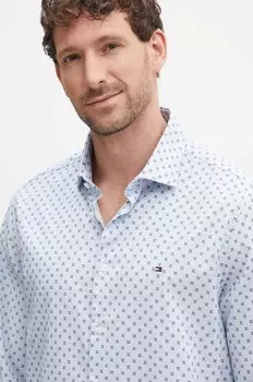 Хлопковая рубашка Tommy Hilfiger, синий