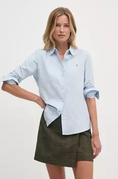 Хлопковая рубашка Tommy Hilfiger, синий