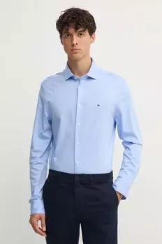 Хлопковая рубашка Tommy Hilfiger, синий