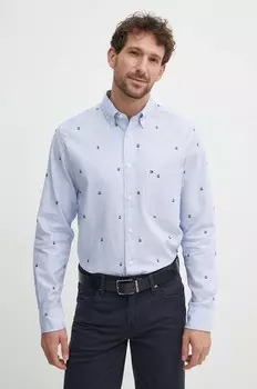 Хлопковая рубашка Tommy Hilfiger, синий
