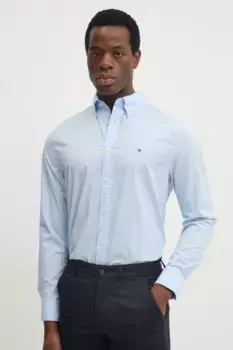 Хлопковая рубашка Tommy Hilfiger, синий