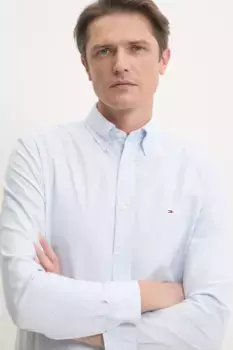Хлопковая рубашка Tommy Hilfiger, синий