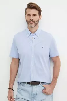 Хлопковая рубашка Tommy Hilfiger, синий