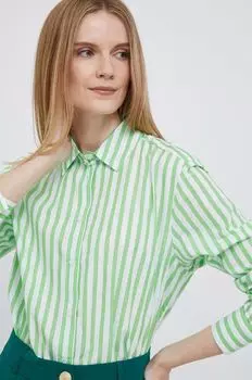 Хлопковая рубашка Tommy Hilfiger, зеленый