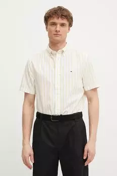 Хлопковая рубашка Tommy Hilfiger, желтый