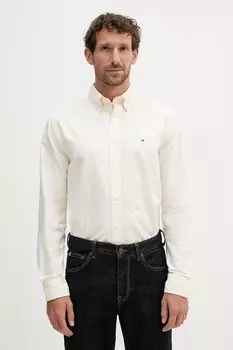 Хлопковая рубашка Tommy Hilfiger, желтый