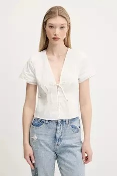 Хлопковая рубашка Tommy Jeans, белый