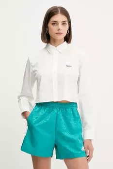 Хлопковая рубашка Tommy Jeans, белый