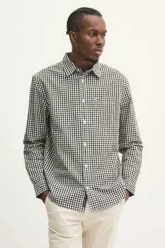 Хлопковая рубашка Tommy Jeans, черный