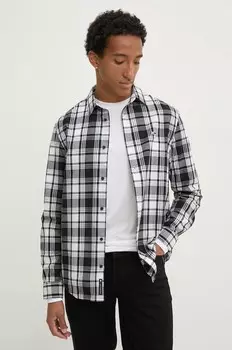 Хлопковая рубашка Tommy Jeans, черный