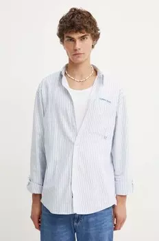 Хлопковая рубашка Tommy Jeans, синий