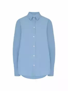 Хлопковая рубашка TOTEME, синий