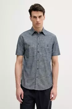 Хлопковая рубашка United Colors Of Benetton, синий