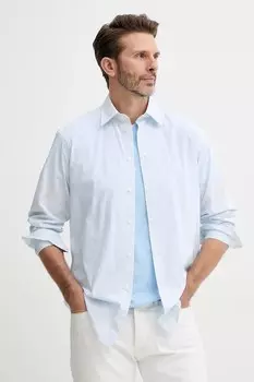 Хлопковая рубашка United Colors Of Benetton, синий