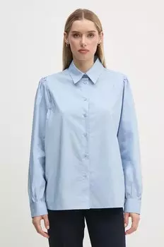 Хлопковая рубашка United Colors of Benetton, синий