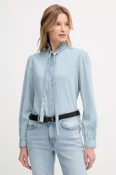 Хлопковая рубашка United Colors Of Benetton, синий