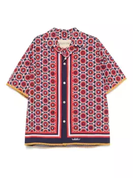 Хлопковая рубашка VALENTINO GARAVANI, красный