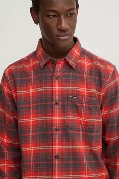 Хлопковая рубашка Volcom, красный
