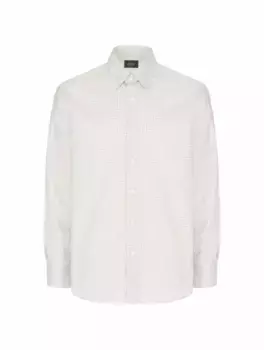 Хлопковая рубашка в клетку Brioni, мультиколор