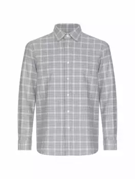 Хлопковая рубашка в клетку Brioni, мультиколор