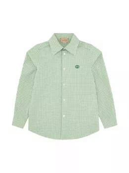 Хлопковая рубашка в клетку Gucci