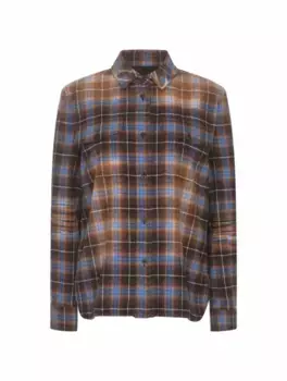 Хлопковая рубашка в клетку Juun J, мультиколор