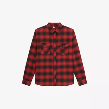 Хлопковая рубашка в клетку с накладными карманами The Kooples, черный