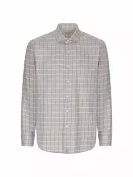 Хлопковая рубашка в клетку Sonrisa, серый