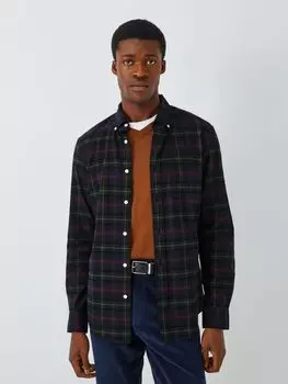 Хлопковая рубашка в клетку тартан John Lewis, мульти