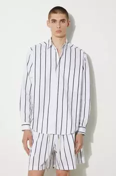Хлопковая рубашка в полоску Dress Shirt Mki Miyuki Zoku, черный