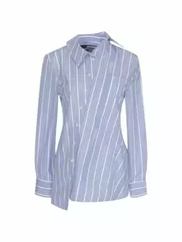 Хлопковая рубашка в полоску Jacquemus, мультиколор