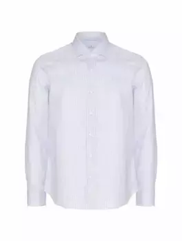 Хлопковая рубашка в полоску Sonrisa, синий