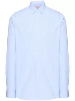 Хлопковая рубашка в тонкую полоску Valentino Garavani, синий