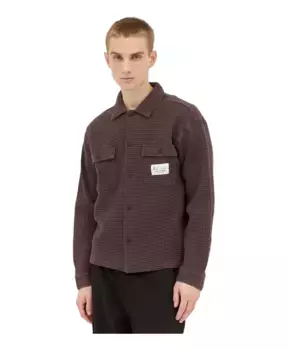 Хлопковая рубашка вафельного цвета Brain Dead, коричневый