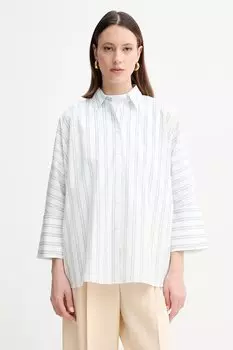 Хлопковая рубашка Weekend Max Mara, белый