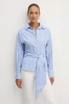 Хлопковая рубашка Weekend Max Mara, синий