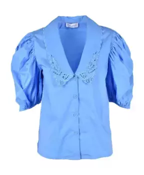 Хлопковая рубашка Weili Zheng, синий