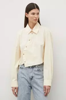 Хлопковая рубашка Won Hundred, бежевый