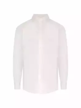 Хлопковая рубашка Zegna, белый