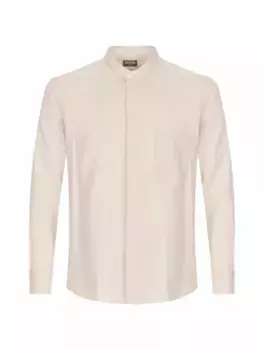 Хлопковая рубашка Zegna, бежевый