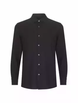 Хлопковая рубашка Zegna, черный