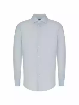 Хлопковая рубашка Zegna, синий