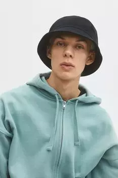 Хлопковая рыбацкая шапка H&amp;M, черный